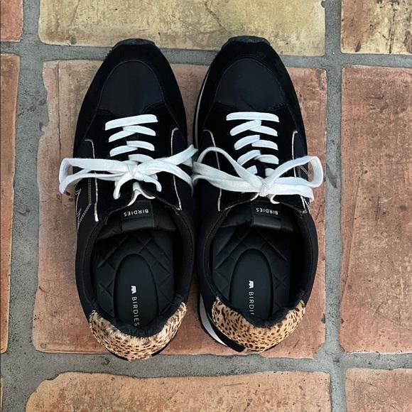 New Birdies Roadrunner Black & White Sneakers Size 10.5 Women’s NWOT - Picture 6 of 9